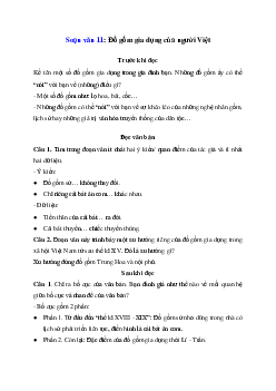 Đồ gốm gia dụng của người Việt | Soạn văn 11 Chân trời sáng tạo