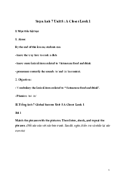 Giải Tiếng Anh 7 Unit 5: A Closer Look 1 | Global Success