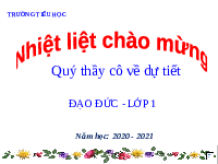 Giáo án điện tử Đạo đức 1 Bài 10 Cánh diều: Lời nói thật