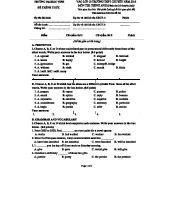 Đề Thi Tuyển Sinh Vào Lớp 10 Chuyên Anh 2016 - BỘ GIÁO DỤC VÀ ĐÀO TẠO