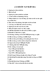 Câu hỏi ôn tập Triết học Mac Lenin | Trường Đại học Ngoại ngữ, Đại học Đà Nẵng