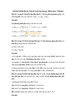 Giải Sách bài tập Hóa học 9 bài 42