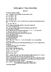 Đề thi giữa kì 1 Toán 6 Cánh Diều có đáp án năm 2024 - 2025