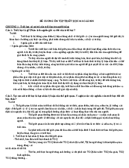 Đề cương ôn tập triết học mác lênin trường đại học thương mại