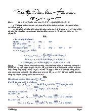 Đề cương môn hóa lý 1- Trường Đại học bách khoa - Đại học đà nẵng.