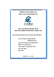 Quản lý quán trà sữa Ding Tea phố Xốm - Báo cáo học phần Phân tích thiết kế hệ thống thông tin | Trường đại học Điện Lực