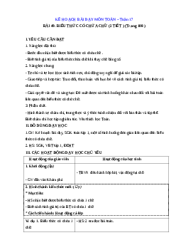 Giáo án Toán lớp 4 Tuần 17 | Cánh diều