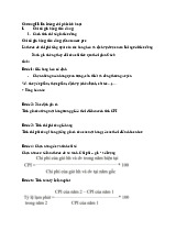 Tóm tắt Chương 2 đo lường chi phí sinh hoạt | Đại học Kinh tế Thành phố Hồ Chí Minh