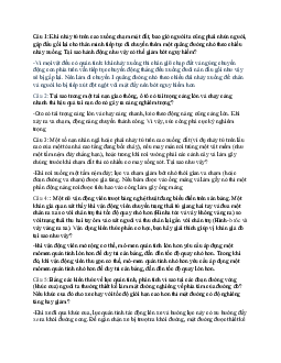 Đề cương câu hỏi lý thuyết ôn tập môn Vật lý đại cương - phần cơ học có lời giải
