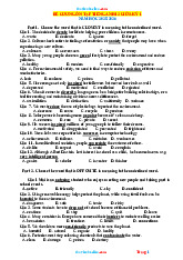 Đề Cương Ôn Tập Giữa Kỳ 1 Anh 12 Global Success 2025-2026