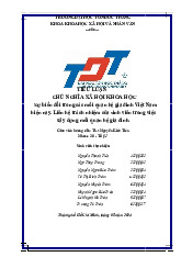 Sự biến đổi trong các mối quan hệ gia đình Việt Nam hiện nay. Liên hệ trách nhiệm của sinh viên trong việc xây dựng mối quan hệ gia đình | Tiểu luận môn Chủ nghĩa xã hội khoa học | Trường Đại học Tôn Đức Thắng