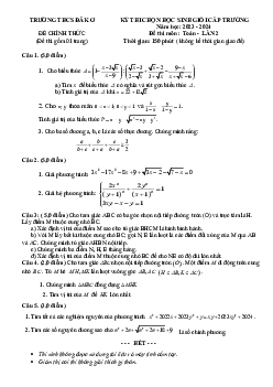 Đề thi HSG Toán 9 lần 2 năm 2023 – 2024 trường THCS Đắk Ơ – Bình Phước