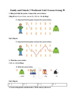Family and Friends 3 Workbook Unit 5 Lesson 4 trang 39