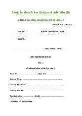 Bản kiểm điểm Đảng viên của bí thư chi bộ năm 2024