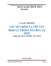 TL1 Tập bài giảng Các quy định và thủ tục pháp lý trong tổ chức sự kiện