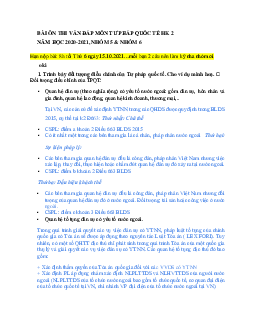Đề cương ôn thi vấn đáp môn Thương mại quốc tế có lời giải