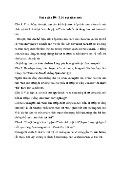 Soạn bài Lời má năm xưa - Ngữ Văn 10 Chân trời sáng tạo