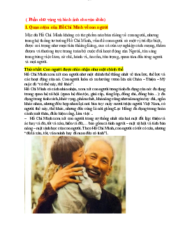 Tư tưởng Hồ Chí Minh - Quan niệm của Hồ Chí Minh về con người | Trường Đại học Giao thông Vận Tải