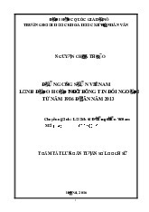 Đảng Cộng Sản Việt  Nam lãnh đạo hoạt động thông tin đối ngoại từ năm 1986 đến năm 2013 môn Lịch sử Đảng Cộng Sản Việt Nam | Trường Đại học Kinh doanh và Công nghệ Hà Nội