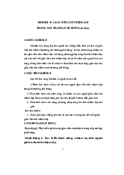 Tài liệu đọc tuần 8 - Giáo dục học | Đại học Sư Phạm Hà Nội