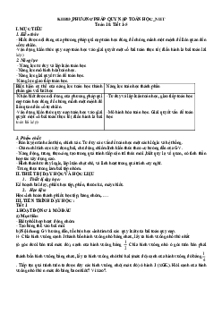 Giáo án chuyên đề 2 Phương pháp quy nạp-Nhị thức newton Toán 10 Kết nối tri thức