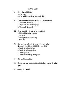 Báo cáo rèn nghề thú y 1-1 | Học viện Nông nghiệp Việt Nam