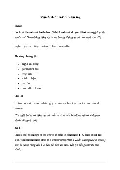 Giải Tiếng Anh 6 Unit 3: Reading - Friends Plus