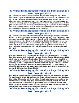 Nói về một hoạt động ngoài trời mà em được chứng kiến hoặc tham gia - Tập làm văn lớp 3 Kết nối tri thức