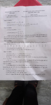 Đề thi chính thức môn Toán kỳ thi tuyển sinh lớp 10 THPT Bắc Kạn năm học 2025 - 2026