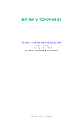 Bài tập Vi tích phân B1 - Vi tích phân 1 | Trường Đại học Khoa học Tự nhiên, Đại học Quốc gia Thành phố Hồ Chí Minh