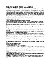 CHỨC NĂNG CỦA VĂN HỌC
