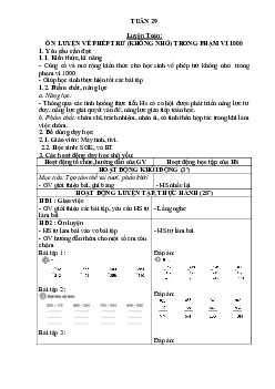 Giáo án buổi 2 Toán 2 sách Cánh diều (Cả năm) | Tuần 29