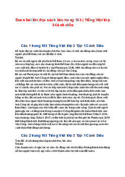 Soạn bài Em đọc sách báo trang 103 | Tiếng Việt lớp 3 Cánh diều