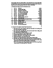 Bài tập kế toán tài chính: Định khoản và báo cáo có đáp án