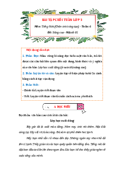 Bài tập cuối tuần Tiếng việt lớp 3 nâng cao Tuần 6 - Chân trời sáng tạo