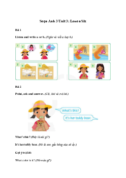 Giải Tiếng Anh lớp 3 Unit 3: Lesson Six | Family and Friends