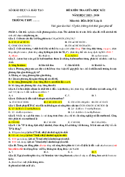 Đề thi học kì 2 môn Hóa học 11 năm 2023 - 2024 (Sách mới) | Chân Trời Sáng Tạo
