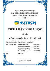 Công việc xuất bột mỳ | Tiếp luận khoa học