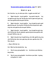Bộ câu hỏi trắc nghiệm luật lao động | Đại học Nội Vụ Hà Nội