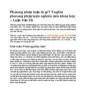 Luận văn : Phương phán luận là gì ? Ý nghĩa phương pháp luận nghiên cứu khoa học | Trường Đại học Thương Mại