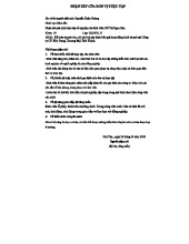 NHẬN XÉT THỰC TẬP CỦA ĐƠN VỊ THỰC TẬP - KHÓA 58 CQ58/21