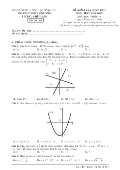 Đề học kì 1 Toán 10 năm 2022 – 2023 trường chuyên Lương Thế Vinh – Đồng Nai