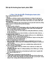 Bài dự thi trường học hạnh phúc 2024