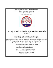 Bài Thu Hoạch Thực Tế Môn TTĐN: Triển Lãm "Kỳ Ẩn Việt Nam"