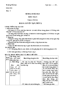 Giáo án Toán 2 sách Cánh diều (Cả năm) | Tuần 6