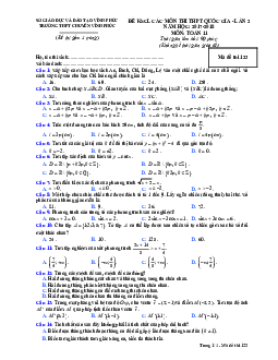 Đề KSCL các môn thi THPT Quốc gia lần 2 năm 2017 – 2018 môn Toán 11 trường chuyên Vĩnh Phúc