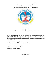 Bài tập lớn môn chủ nghĩa xã hội khoa hoc –Trường Đại học kinh tế quốc dân