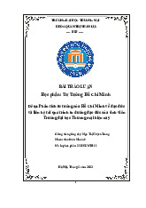 Phân tích tư tưởng của Hồ Chí Minh về đạo đức và liên hệ tới quá trình tu dưỡng đạo đức của sinh viên Trường đại học Thương mại hiện nay | Bài thảo luận tư tưởng Hồ Chí Minh
