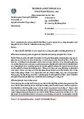 Bài thi học phần: Tư tưởng Hồ Chí Minh - Mã số đề thi: 45 | Trường Đại học Thương Mại