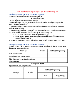 Soạn Ngữ văn 6 sách Chân trời sáng tạo bài Ôn tập trang 58